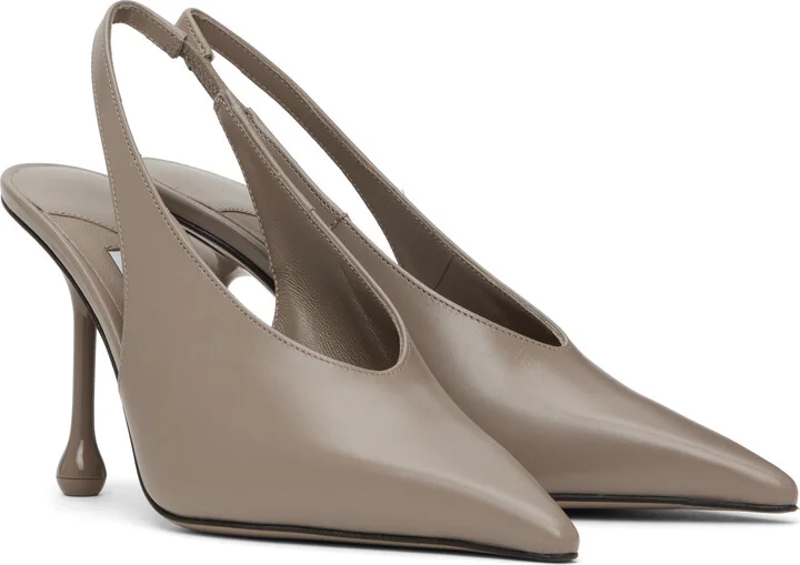 Jimmy Choo Taupe Isa 95 Heels - Image 4