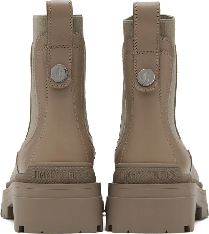 Jimmy Choo Taupe Veronique 45 Boots - Image 2