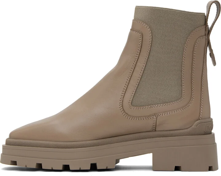 Jimmy Choo Taupe Veronique 45 Boots - Image 3