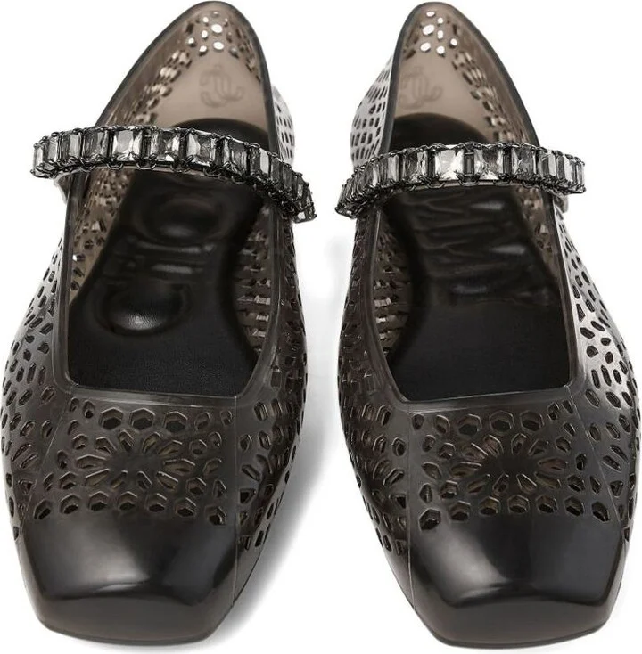 Jimmy Choo The Jelly Crystal Ballet Flats - Image 4