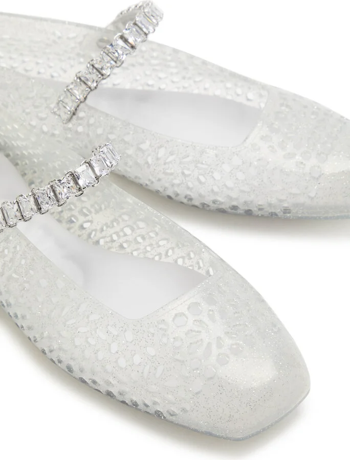 Jimmy Choo The Jelly Crystal-embellished Ballet Flats - Image 3