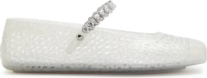Jimmy Choo The Jelly Crystal-embellished Ballet Flats