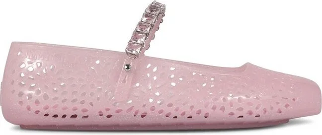 Jimmy Choo The Jelly Embellished Ballerina Flats