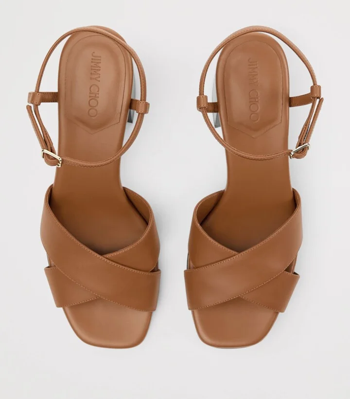 Jimmy Choo Valla 65 Leather Sandals - Image 3