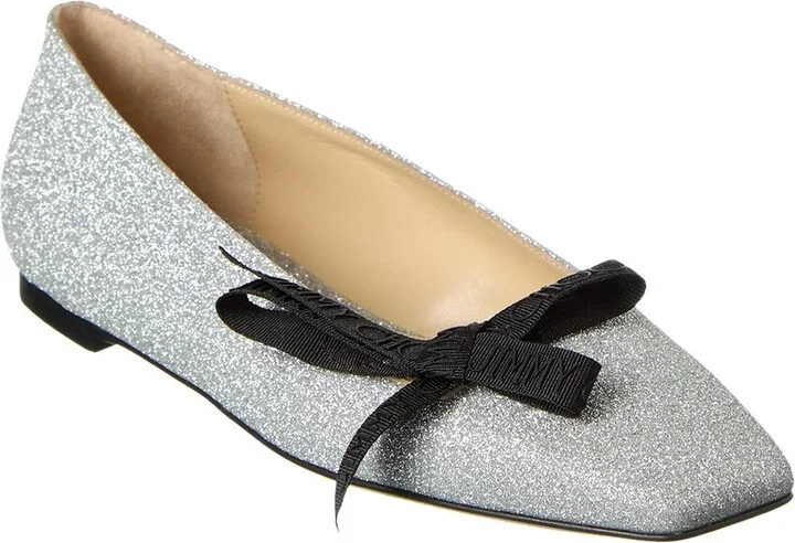 Jimmy Choo Veda Glitter Ballerina Flat