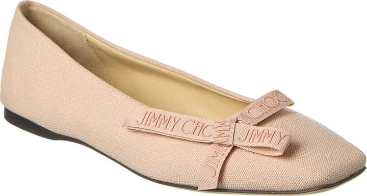 Jimmy Choo Veda Linen Ballerina Flat