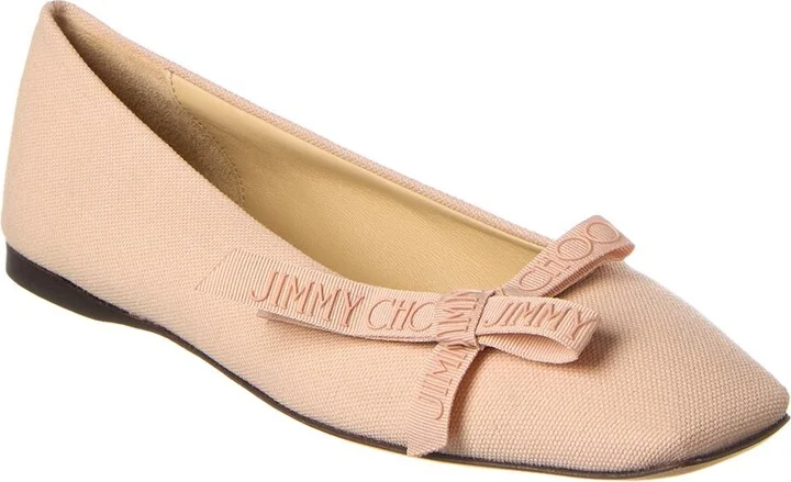 Jimmy Choo Veda Linen Ballerina Flat