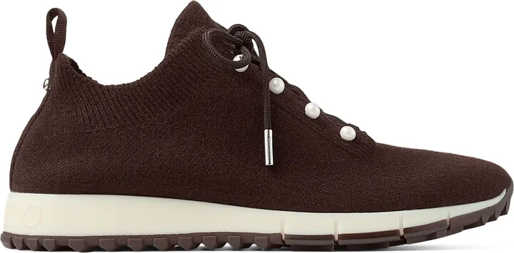 Jimmy Choo Veles Cashmere Faux Pearl-Detail Sneakers