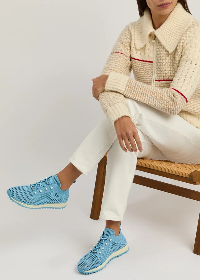 Jimmy Choo Veles Crochet-knit Sneakers - Image 10