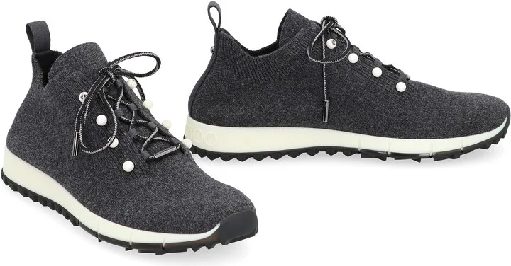 Jimmy Choo Veles Fabric Low-Top Sneakers - Image 3
