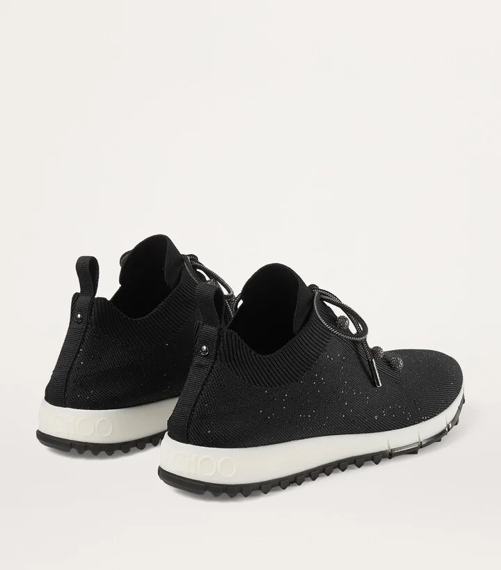 Jimmy Choo Veles Knitted Glitter Sneakers - Image 2