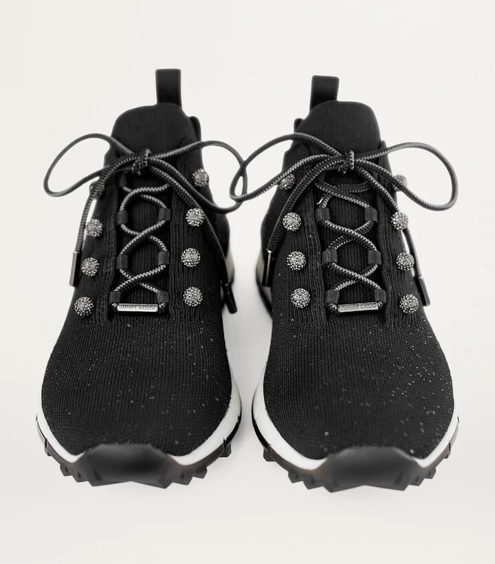 Jimmy Choo Veles Knitted Glitter Sneakers - Image 3