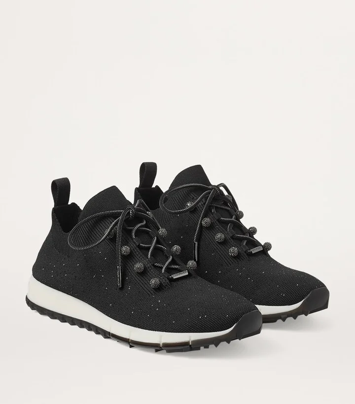 Jimmy Choo Veles Knitted Glitter Sneakers - Image 4