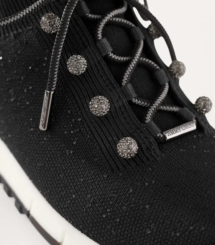 Jimmy Choo Veles Knitted Glitter Sneakers - Image 5
