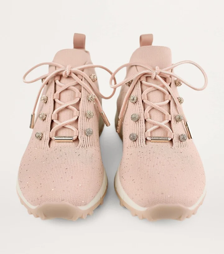 Jimmy Choo Veles Knitted Glitter Sneakers - Image 3