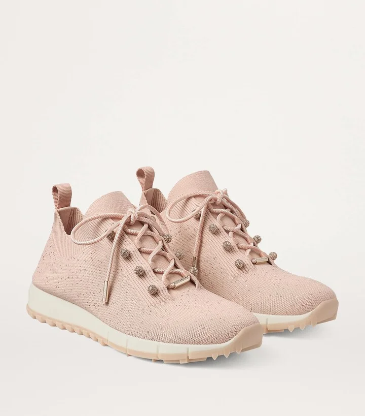 Jimmy Choo Veles Knitted Glitter Sneakers - Image 4