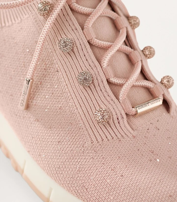 Jimmy Choo Veles Knitted Glitter Sneakers - Image 5