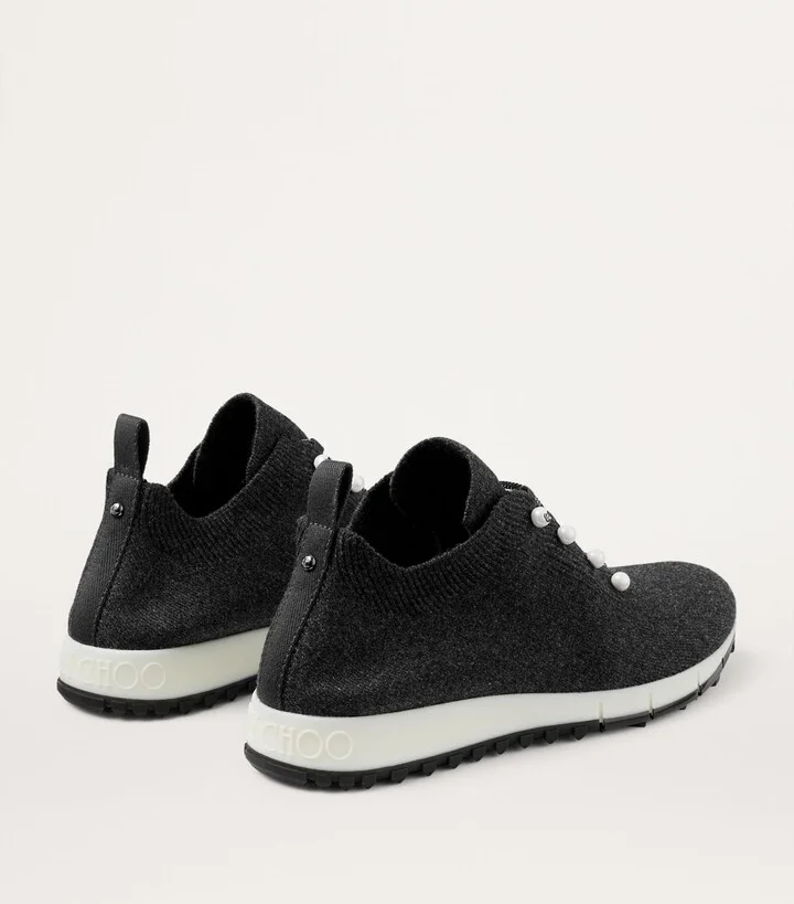 Jimmy Choo Veles Knitted Glitter Sneakers - Image 3