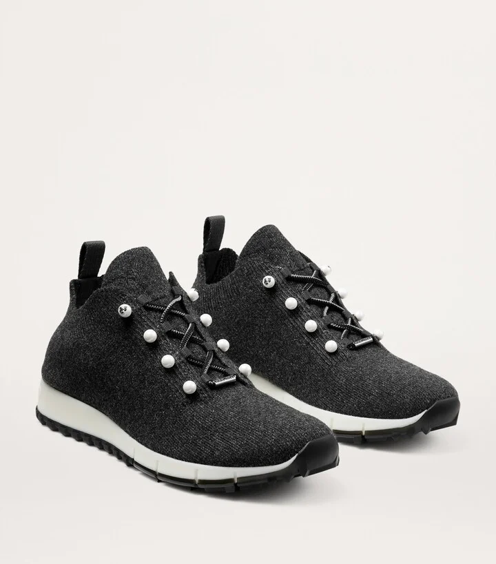 Jimmy Choo Veles Knitted Glitter Sneakers - Image 4
