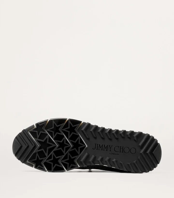 Jimmy Choo Veles Knitted Glitter Sneakers - Image 6