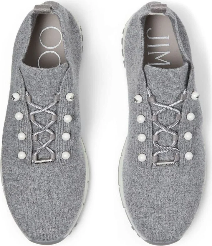 Jimmy Choo Veles Pearl Embellished Sneakers - Image 4