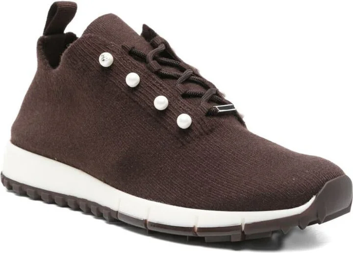 Jimmy Choo Veles Pearl Embellished Sneakers - Image 2