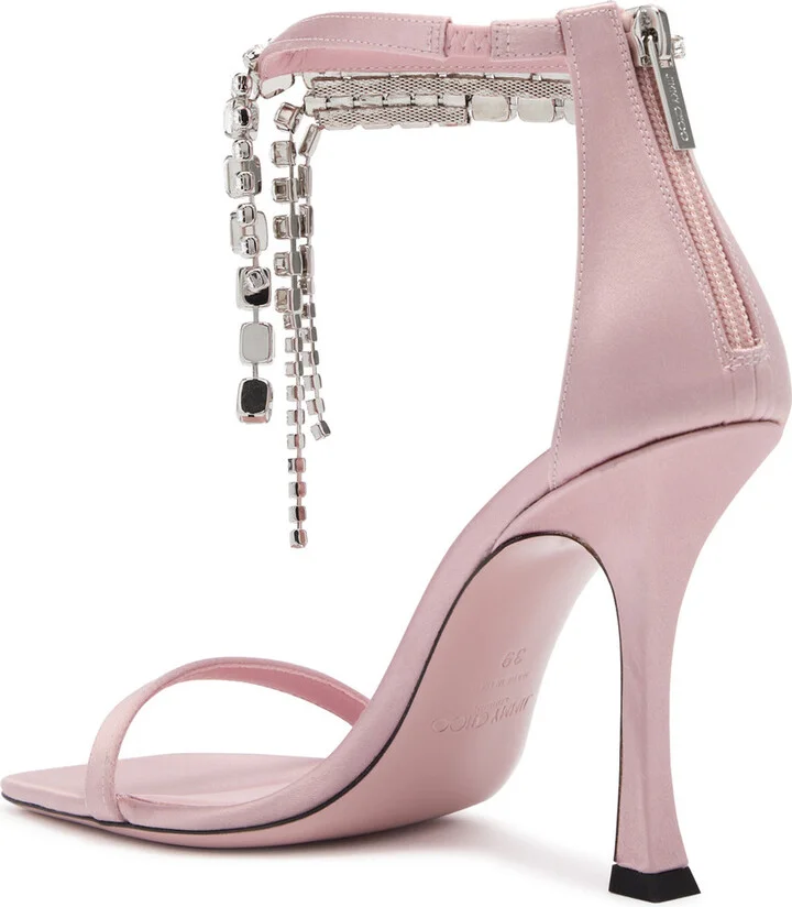 Jimmy Choo Verity 100 Crystal-embellished Satin Sandals - Image 2