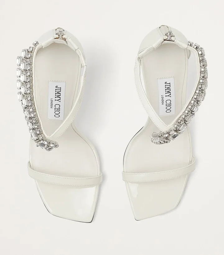Jimmy Choo Verity 100 Patent Leather Embellished Sandals - Image 2