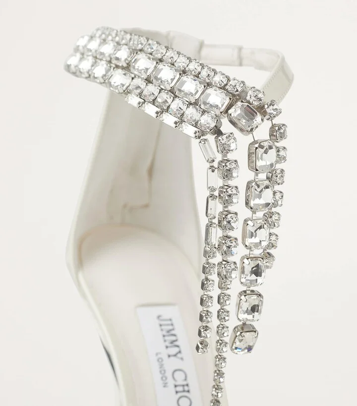 Jimmy Choo Verity 100 Patent Leather Embellished Sandals - Image 3