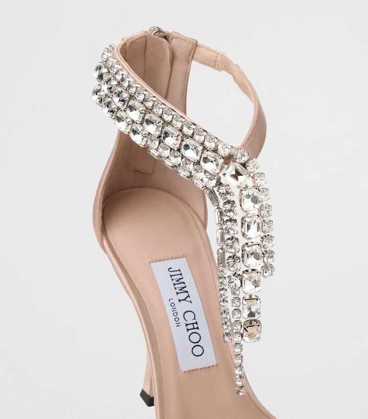 Jimmy Choo Verity 100 Satin Heeled Sandals - Image 3