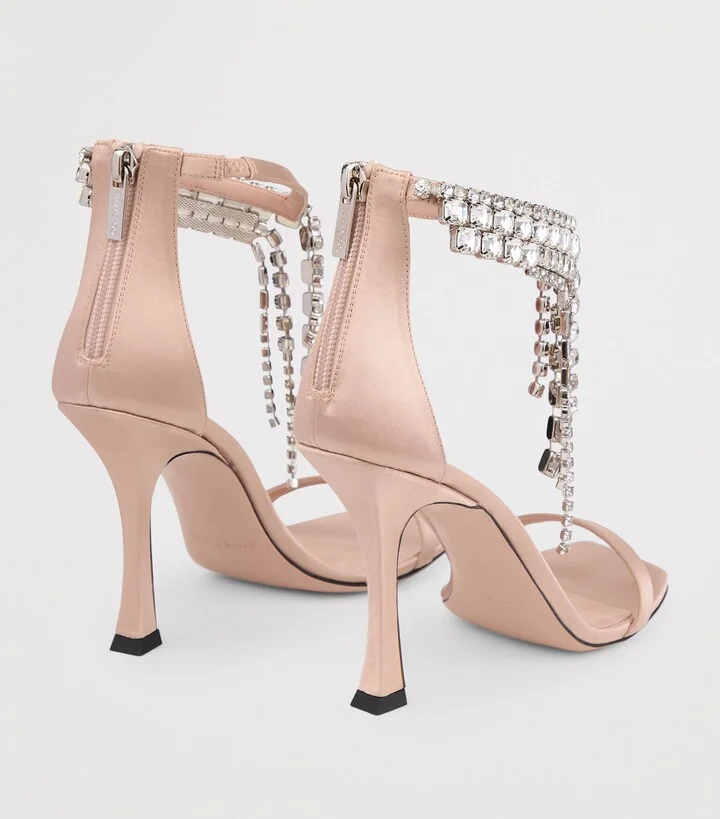 Jimmy Choo Verity 100 Satin Heeled Sandals - Image 4