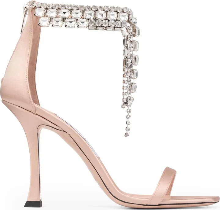 Jimmy Choo Verity 100 Satin Heeled Sandals