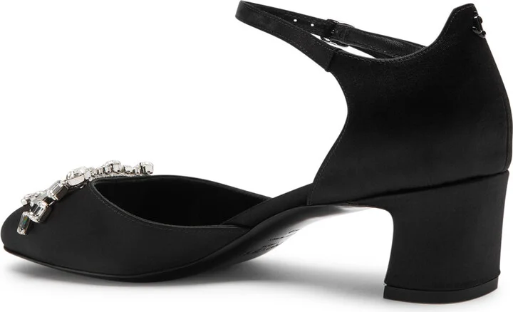 Jimmy Choo Verity 45 Crystal-embellished Satin Pumps - Image 2