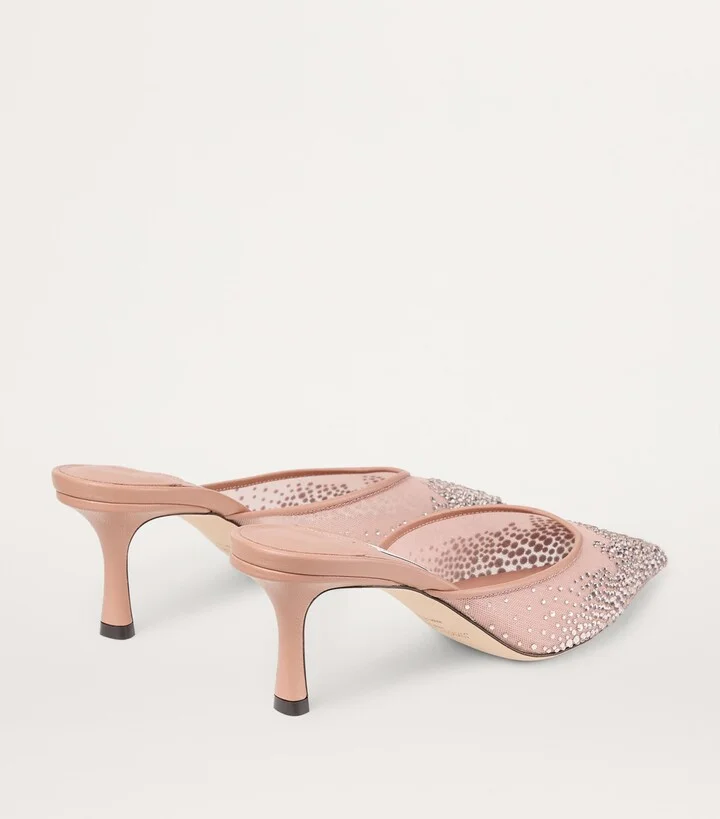 Jimmy Choo Vivi 65 Mesh Embellished Mules - Image 4