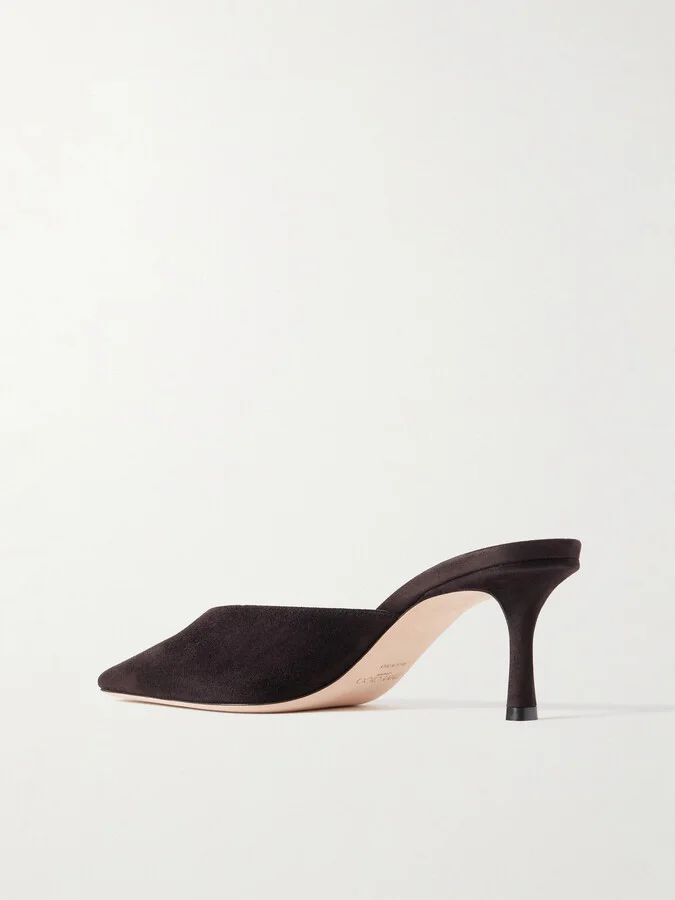 Jimmy Choo - Vivi 65 Suede Mules - Brown - Image 3