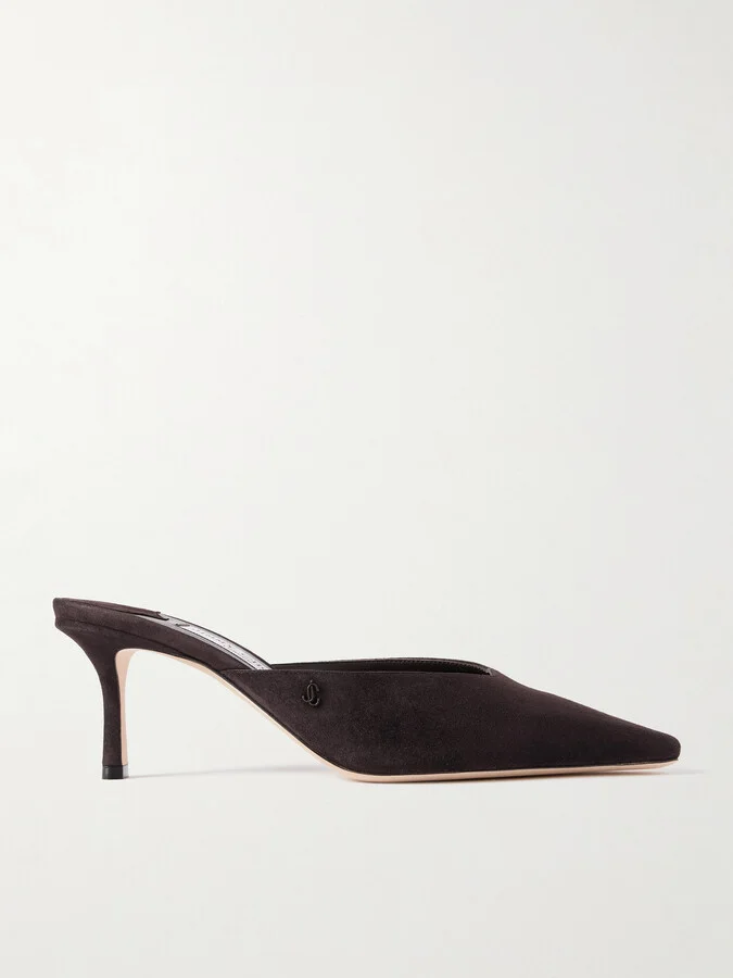 Jimmy Choo - Vivi 65 Suede Mules - Brown