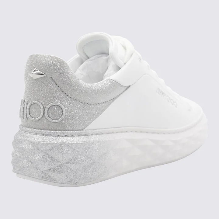 Jimmy Choo White And Silver Sneakers - Image 2
