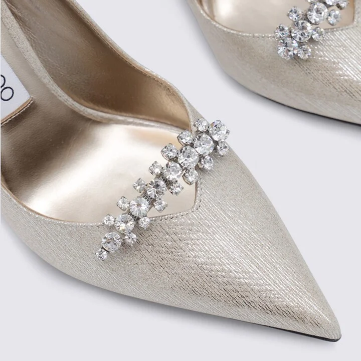 Jimmy Choo White Leather Pumps - Image 4