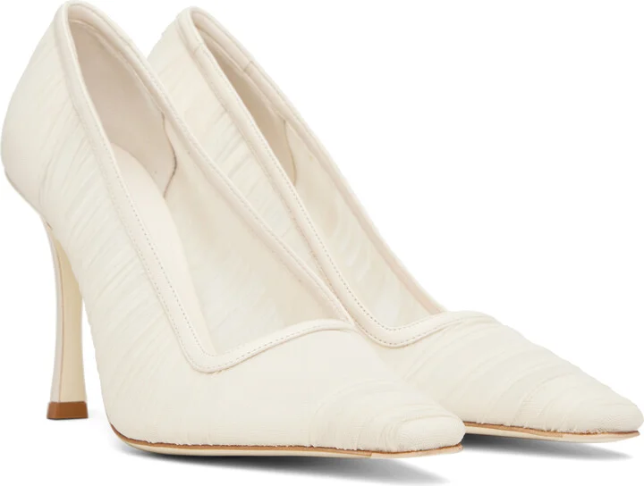 Jimmy Choo White Lotta 100 Heels - Image 4
