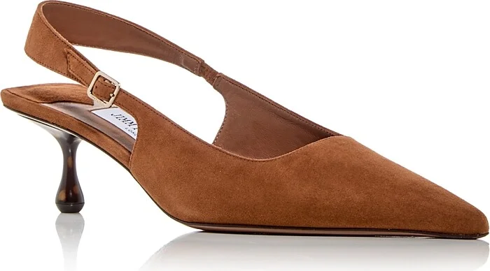 Jimmy Choo Women's Amel 50 Slingback Kitten Heel Pumps