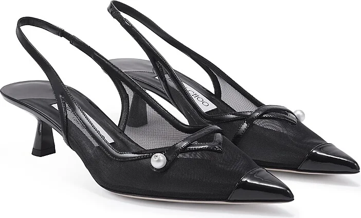 Jimmy Choo Women's Amita 45 Mesh Slingback Pumps