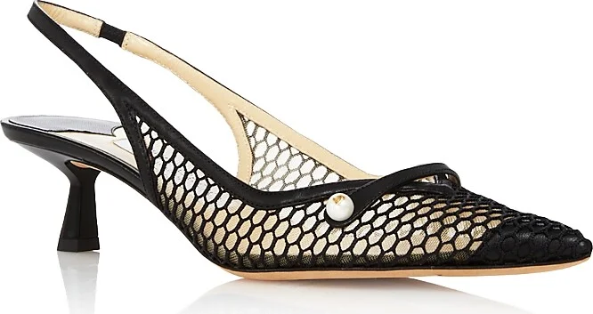Jimmy Choo Women's Amita 45 Slingback Kitten Heel Pumps