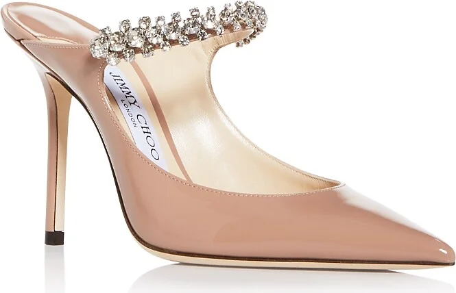 Jimmy Choo Women's Bing 100 Embellished High Heel Mules