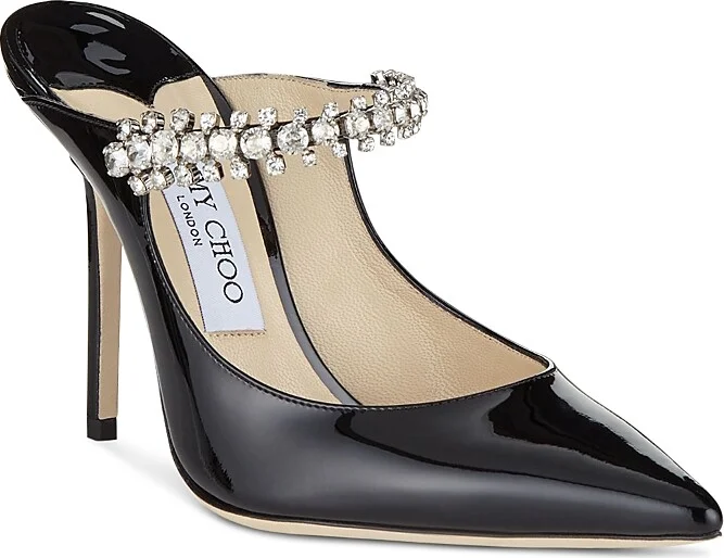 Jimmy Choo Women's Bing 100 Embellished High Heel Mules