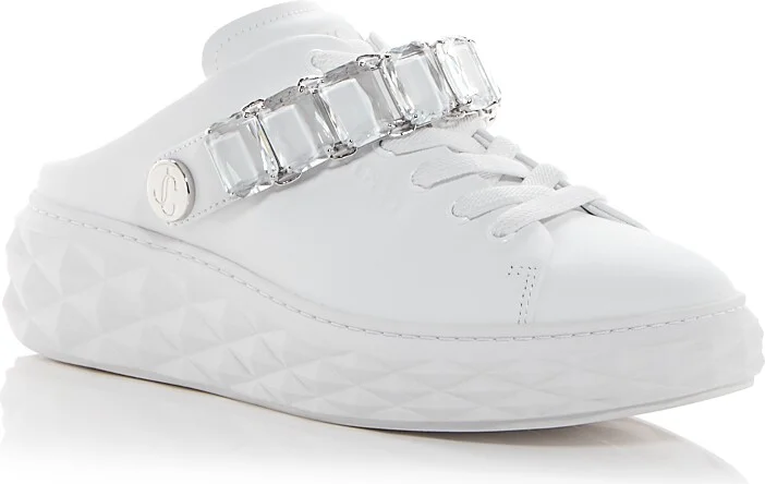 Jimmy Choo Women's Diamond Embellished Platform Slingback Sneakers