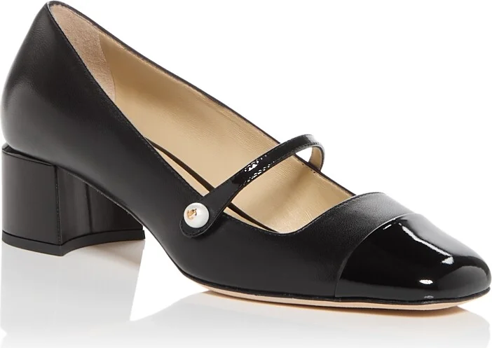 Jimmy Choo Women's Elisa 45 Block Heel Mary Jane Pumps