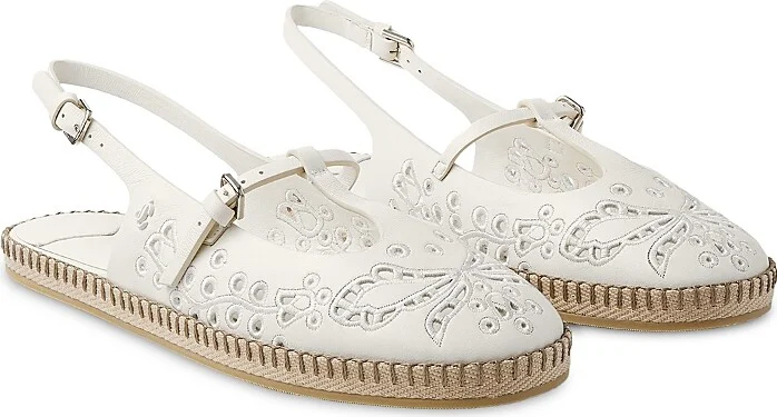 Jimmy Choo Women's Embroidered Slingback Flats
