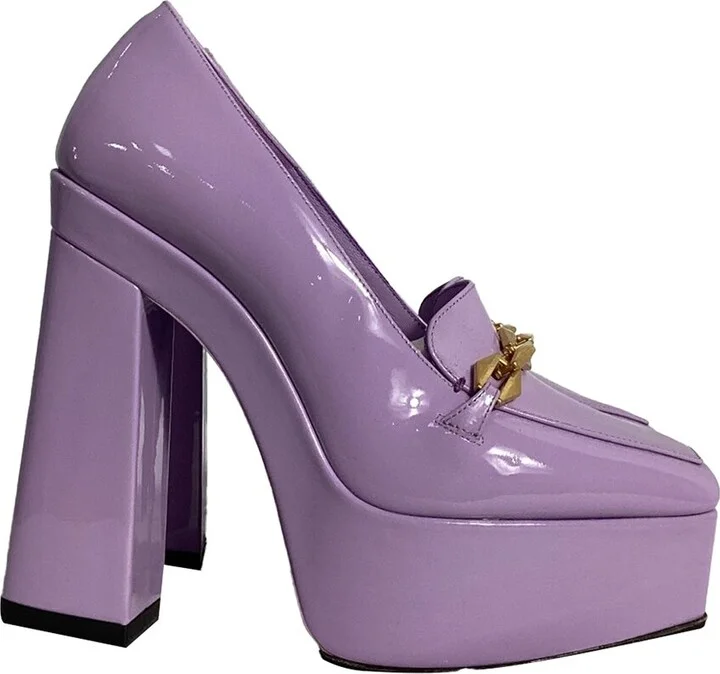 Jimmy Choo Women's Patent Diamond Tilda Platform Pump (Authentic Pre-Loved)