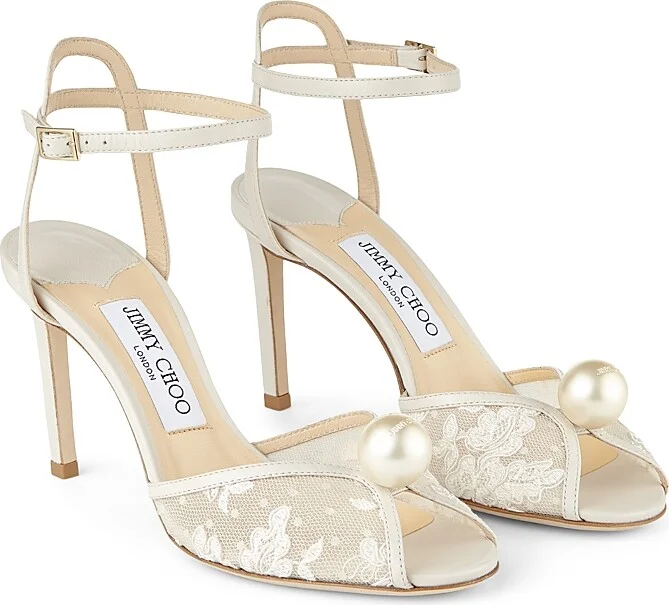 Jimmy Choo Women's Sacora 85 Ankle Strap High Heel Sandals