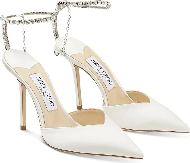 Jimmy Choo Women's Saeda 100 Embellished Pointed Toe Pumps